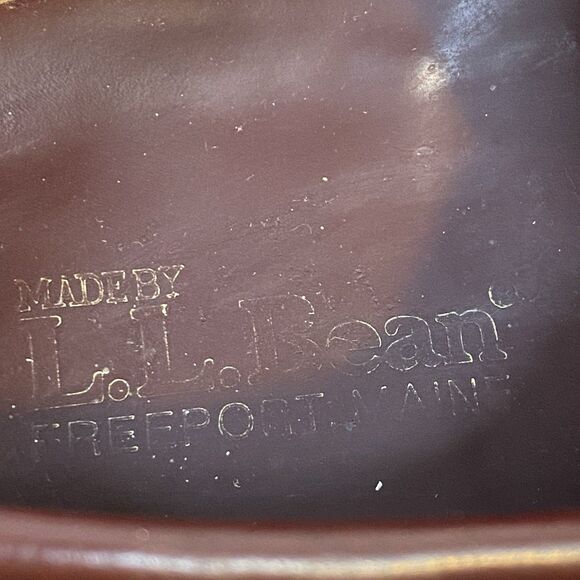 LL Bean Mens 14D Brown Leather Oxford Moc-Toe Shoes - Picture 11 of 15